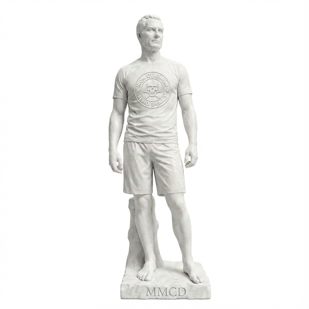 Classical marble statue representing excellence